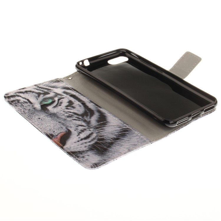 Pattern Printing Leather Wallet Case for Asus Zenfone 4 MAX /4 Max Pro /4 Max Plus ZC554KL - Tiger Pattern-8