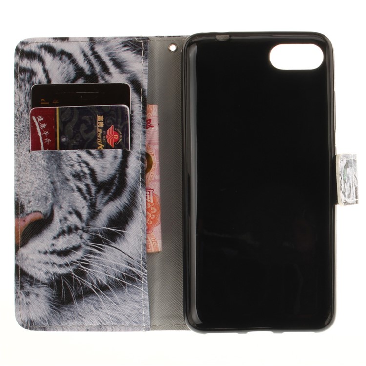 Pattern Printing Leather Wallet Case for Asus Zenfone 4 MAX /4 Max Pro /4 Max Plus ZC554KL - Tiger Pattern-9
