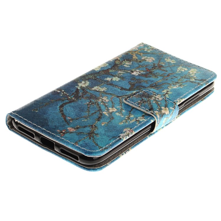 Pattern Printing Leather Wallet Case Cover for Asus Zenfone 4 MAX /4 Max Pro /4 Max Plus ZC554KL - Tree with Flowers-4