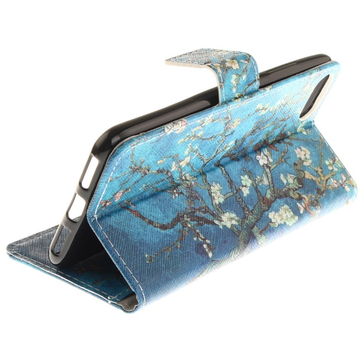 Pattern Printing Leather Wallet Case Cover for Asus Zenfone 4 MAX /4 Max Pro /4 Max Plus ZC554KL - Tree with Flowers-7