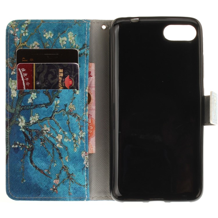 Pattern Printing Leather Wallet Case Cover for Asus Zenfone 4 MAX /4 Max Pro /4 Max Plus ZC554KL - Tree with Flowers-9