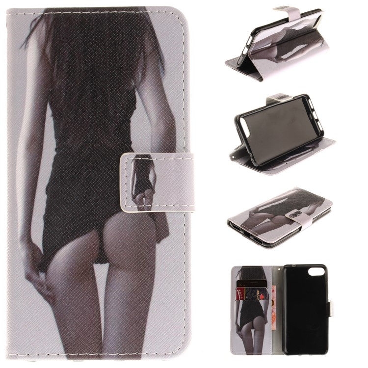 Pattern Printing PU Leather Wallet Case for Asus Zenfone 4 MAX /4 Max Pro /4 Max Plus ZC554KL - Beauty Pattern-1