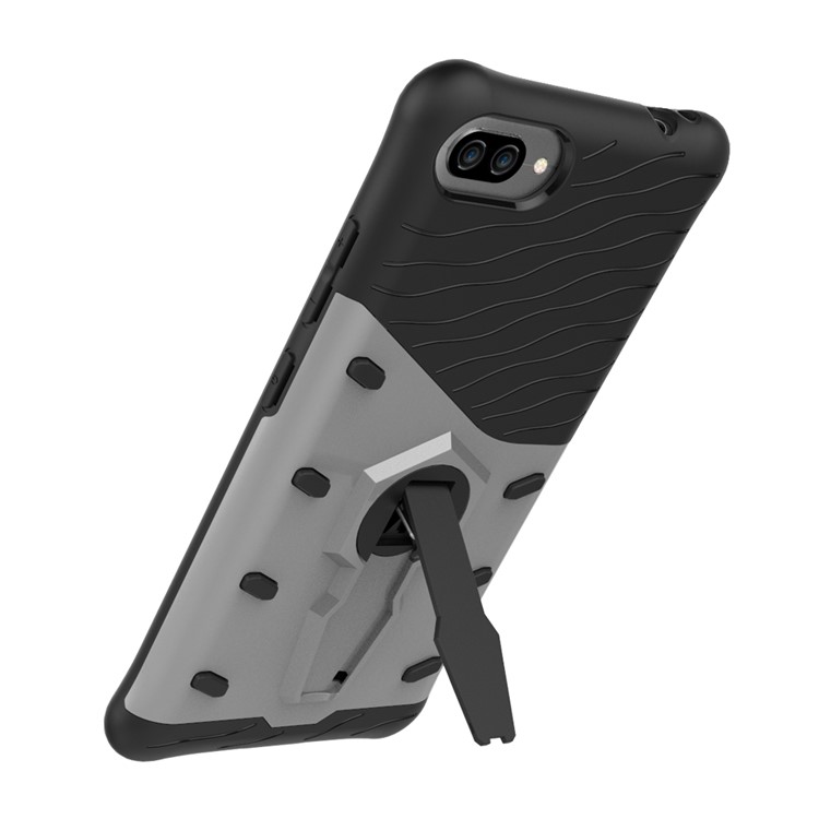 Soft TPU + Plastic Combo Detachable 2-in-1 Phone Casing with 360-degree Rotary Kickstand for Asus ZenFone 4 Max (ZC554KL) / Max Pro (ZC554KL) / Max Plus (ZC554KL) - Silver-6