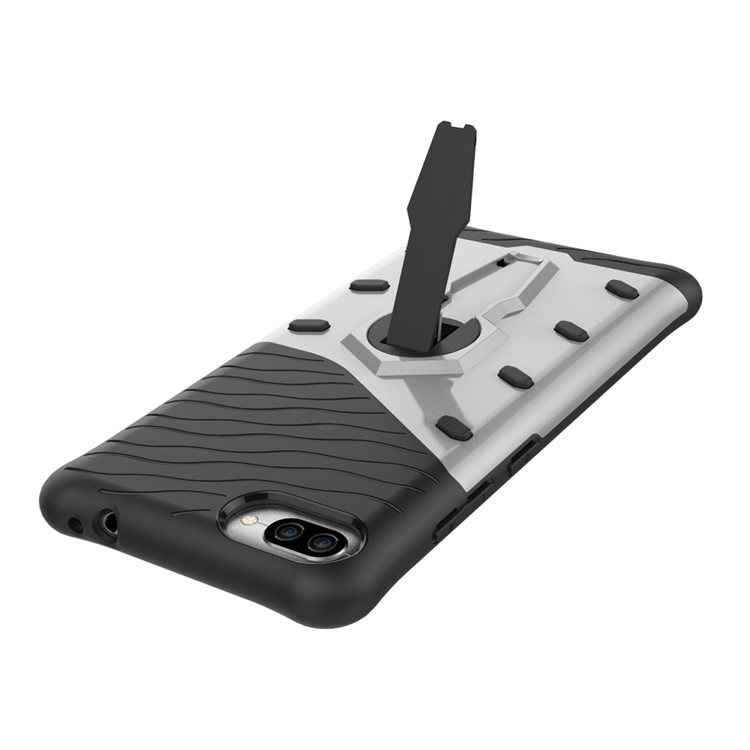 Soft TPU + Plastic Combo Detachable 2-in-1 Phone Casing with 360-degree Rotary Kickstand for Asus ZenFone 4 Max (ZC554KL) / Max Pro (ZC554KL) / Max Plus (ZC554KL) - Silver-7