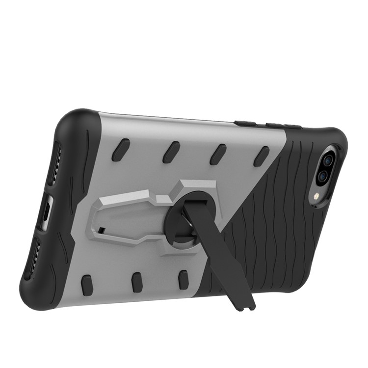 Soft TPU + Plastic Combo Detachable 2-in-1 Phone Casing with 360-degree Rotary Kickstand for Asus ZenFone 4 Max (ZC554KL) / Max Pro (ZC554KL) / Max Plus (ZC554KL) - Silver-9