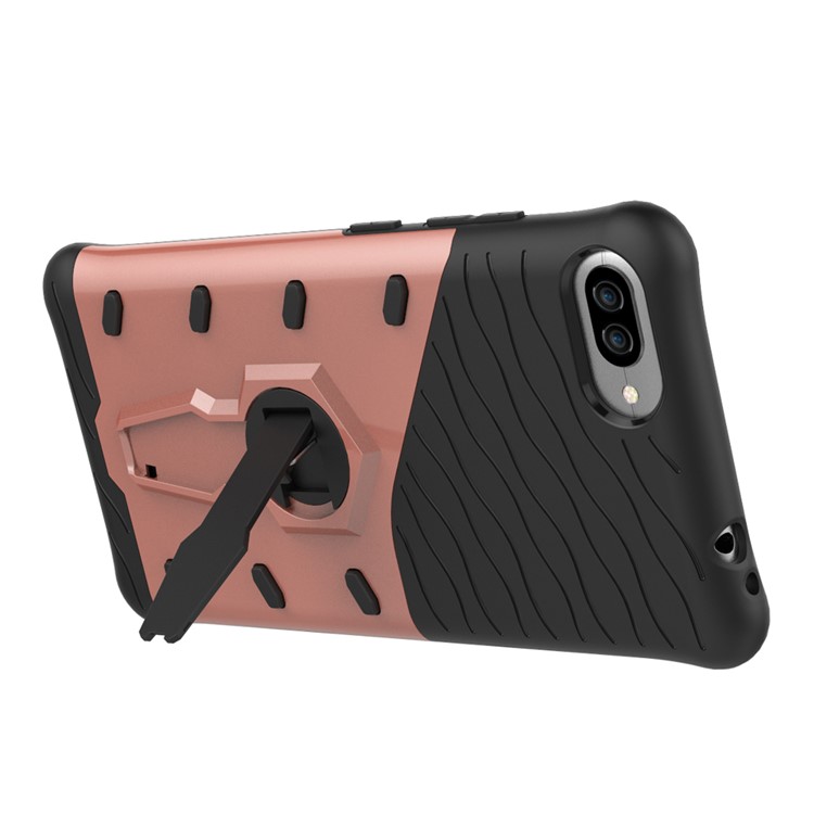 Soft TPU + Plastic Combo Detachable Phone Case with 360-degree Rotary Kickstand for Asus ZenFone 4 Max (ZC554KL) / Max Pro (ZC554KL) / Max Plus (ZC554KL) - Rose Gold-12