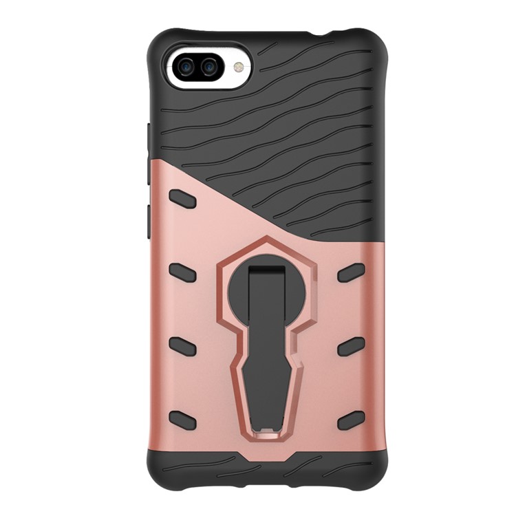 Soft TPU + Plastic Combo Detachable Phone Case with 360-degree Rotary Kickstand for Asus ZenFone 4 Max (ZC554KL) / Max Pro (ZC554KL) / Max Plus (ZC554KL) - Rose Gold-2