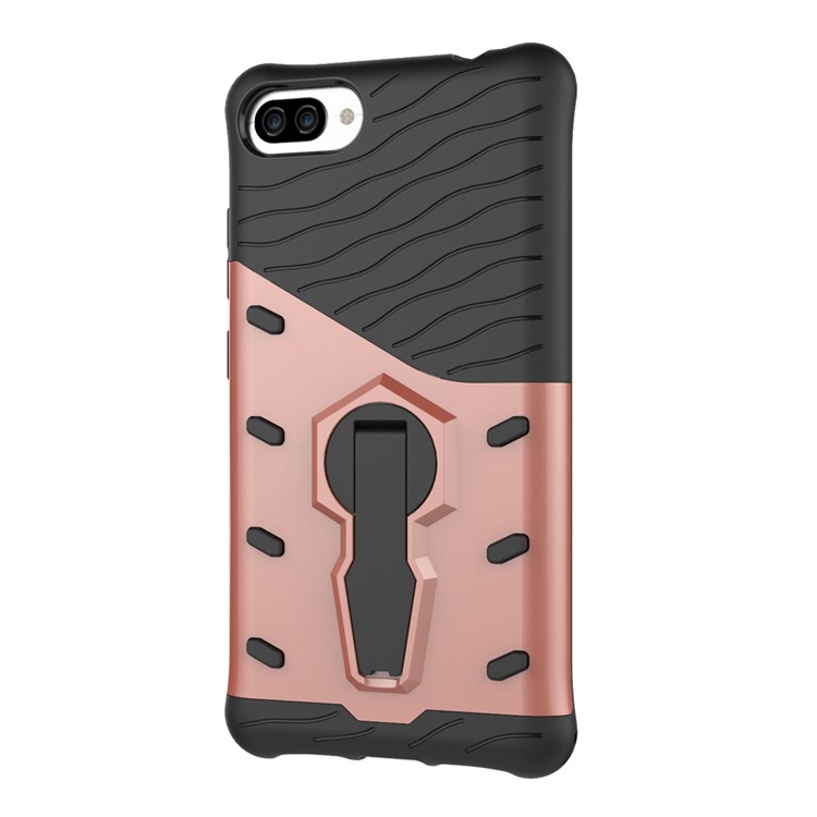 Soft TPU + Plastic Combo Detachable Phone Case with 360-degree Rotary Kickstand for Asus ZenFone 4 Max (ZC554KL) / Max Pro (ZC554KL) / Max Plus (ZC554KL) - Rose Gold-3