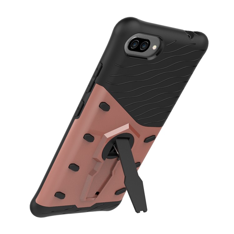 Soft TPU + Plastic Combo Detachable Phone Case with 360-degree Rotary Kickstand for Asus ZenFone 4 Max (ZC554KL) / Max Pro (ZC554KL) / Max Plus (ZC554KL) - Rose Gold-6