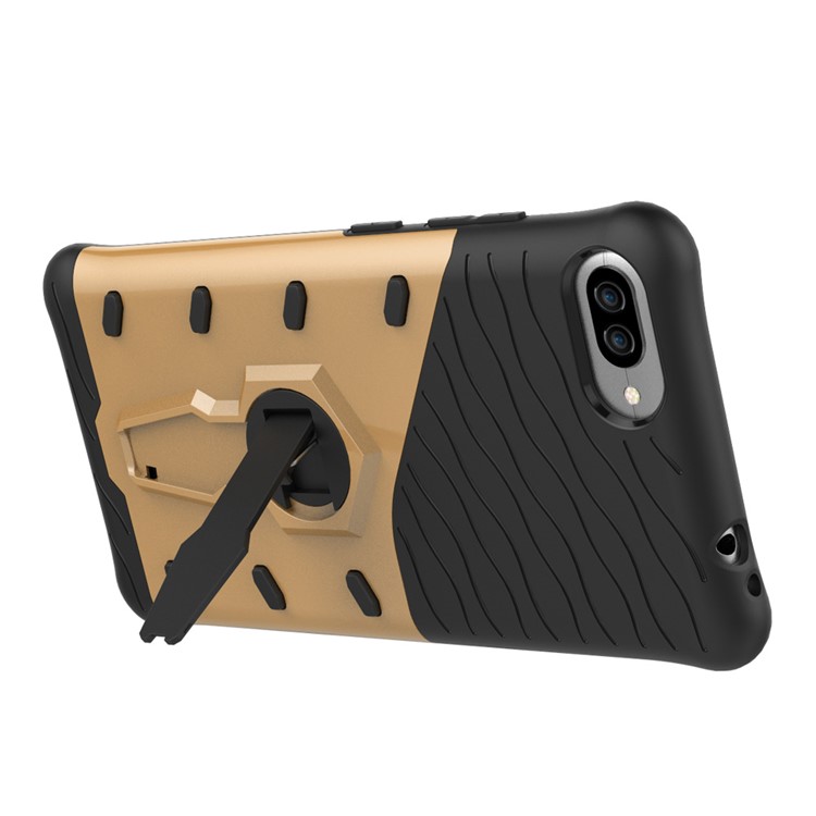 Soft TPU + Plastic Combo Detachable Phone Cover with 360-degree Rotary Kickstand for Asus ZenFone 4 Max (ZC554KL) / Max Pro (ZC554KL) / Max Plus (ZC554KL) - Gold-12
