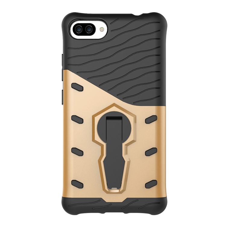 Soft TPU + Plastic Combo Detachable Phone Cover with 360-degree Rotary Kickstand for Asus ZenFone 4 Max (ZC554KL) / Max Pro (ZC554KL) / Max Plus (ZC554KL) - Gold-2