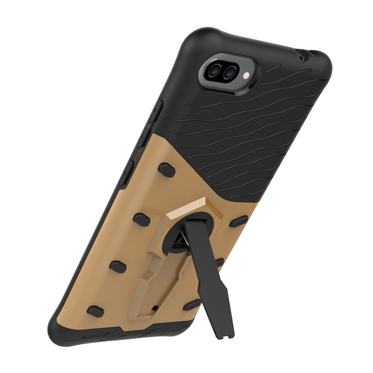 Soft TPU + Plastic Combo Detachable Phone Cover with 360-degree Rotary Kickstand for Asus ZenFone 4 Max (ZC554KL) / Max Pro (ZC554KL) / Max Plus (ZC554KL) - Gold-6