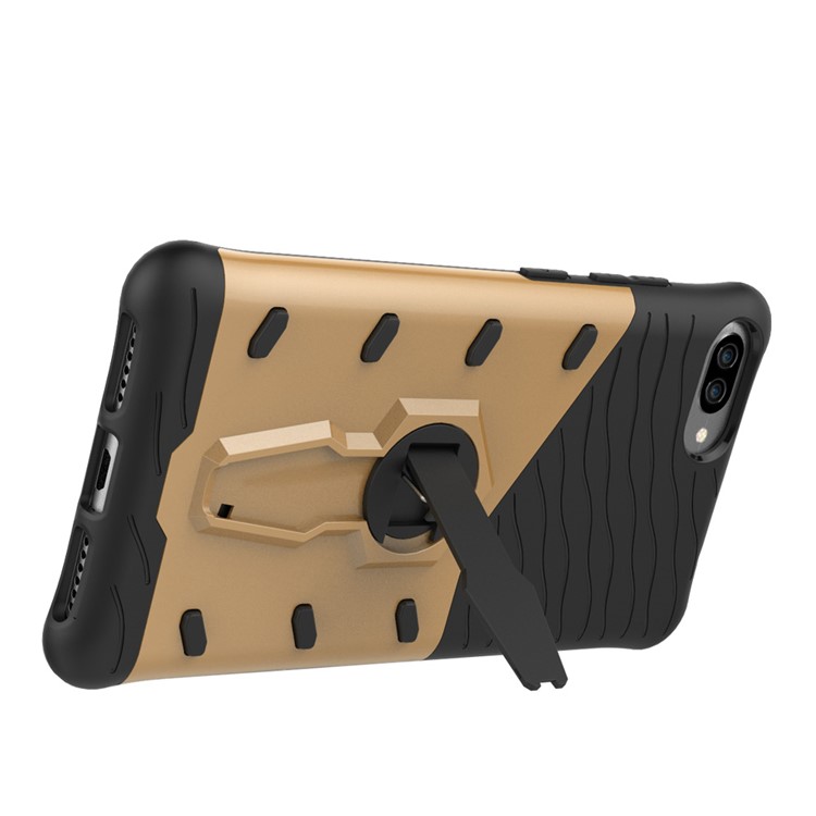Soft TPU + Plastic Combo Detachable Phone Cover with 360-degree Rotary Kickstand for Asus ZenFone 4 Max (ZC554KL) / Max Pro (ZC554KL) / Max Plus (ZC554KL) - Gold-9