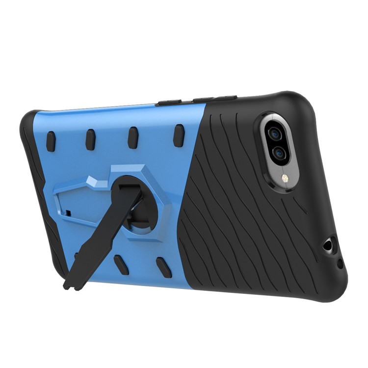 Soft TPU + Plastic Combo Detachable Phone Shell with 360-degree Rotary Kickstand for Asus ZenFone 4 Max (ZC554KL) / Max Pro (ZC554KL) / Max Plus (ZC554KL) - Blue-12