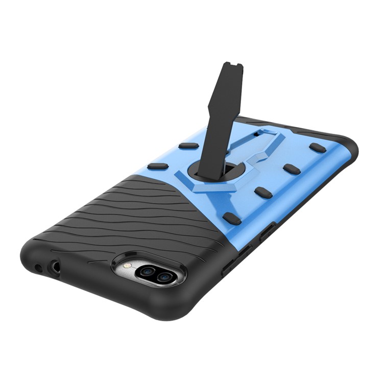 Soft TPU + Plastic Combo Detachable Phone Shell with 360-degree Rotary Kickstand for Asus ZenFone 4 Max (ZC554KL) / Max Pro (ZC554KL) / Max Plus (ZC554KL) - Blue-7