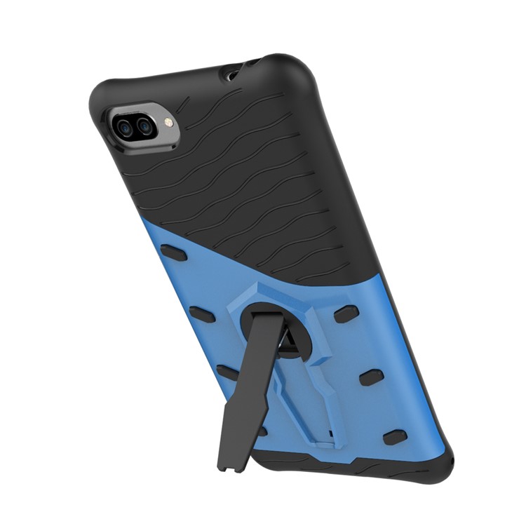 Soft TPU + Plastic Combo Detachable Phone Shell with 360-degree Rotary Kickstand for Asus ZenFone 4 Max (ZC554KL) / Max Pro (ZC554KL) / Max Plus (ZC554KL) - Blue-8