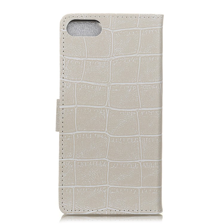 Crocodile Texture PU Leather Wallet Magnetic Phone Cover Shell for Asus Zenfone 4 Max ZC520KL - White-2