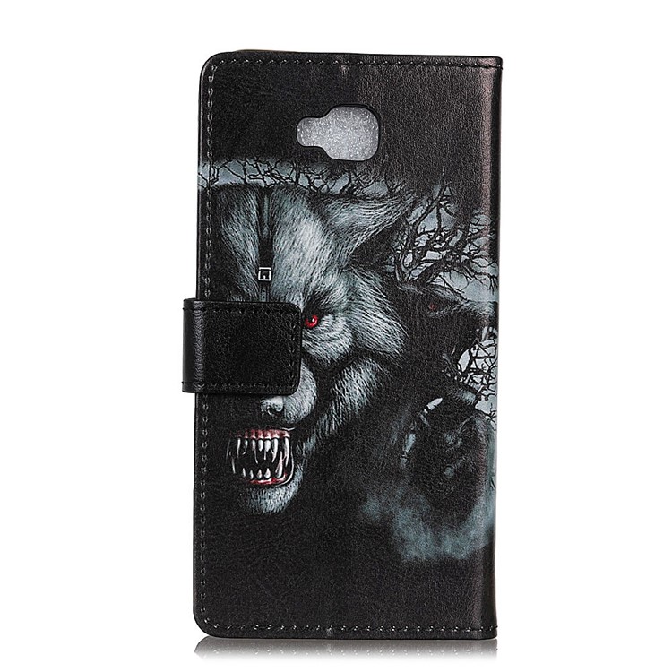 Pattern Printing Leather Wallet Case Phone Shell for Asus Zenfone 4 Selfie ZD553KL/ 4 Selfie ZB553KL/ 4 Selfie Lite ZB553KL - Wolf Pattern-3