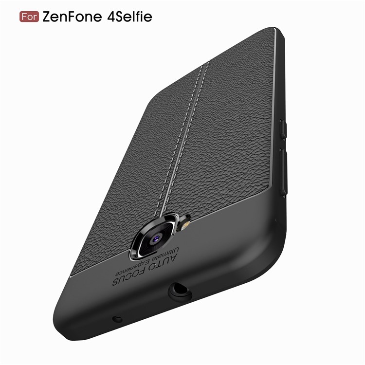 Litchi Grain TPU Phone Case for Asus Zenfone 4 Selfie ZD553KL/ 4 Selfie ZB553KL/ 4 Selfie Lite ZB553KL - Black-10