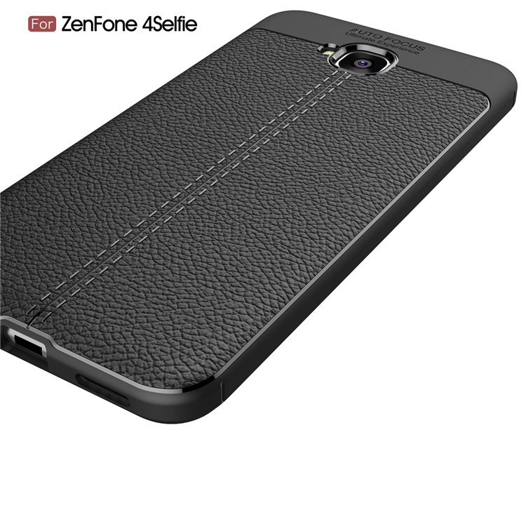 Litchi Grain TPU Phone Case for Asus Zenfone 4 Selfie ZD553KL/ 4 Selfie ZB553KL/ 4 Selfie Lite ZB553KL - Black-4