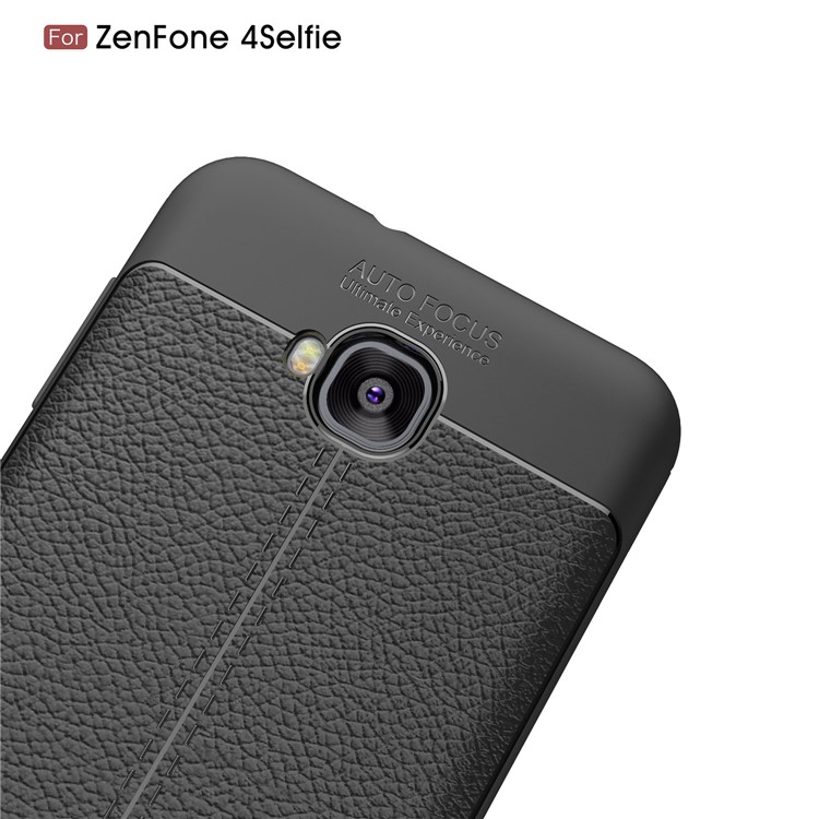 Litchi Grain TPU Phone Case for Asus Zenfone 4 Selfie ZD553KL/ 4 Selfie ZB553KL/ 4 Selfie Lite ZB553KL - Black-5