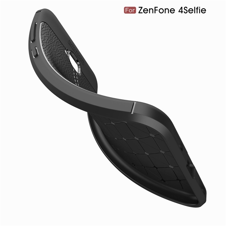 Litchi Grain TPU Phone Case for Asus Zenfone 4 Selfie ZD553KL/ 4 Selfie ZB553KL/ 4 Selfie Lite ZB553KL - Black-9
