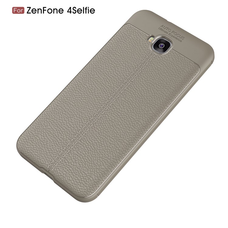 Litchi Grain TPU Phone Shell for Asus Zenfone 4 Selfie ZD553KL/ 4 Selfie ZB553KL/ 4 Selfie Lite ZB553KL - Grey-2