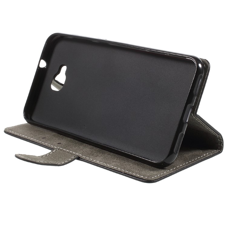 PU Leather Wallet Stand Mobile Phone Case for Asus Zenfone 4 Selfie ZD553KL/ 4 Selfie ZB553KL/ 4 Selfie Lite ZB553KL - Black-4