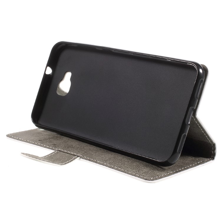 PU Leather Wallet Mobile Phone Cover with Stand for Asus Zenfone 4 Selfie ZD553KL/ 4 Selfie ZB553KL/ 4 Selfie Lite ZB553KL - White-4