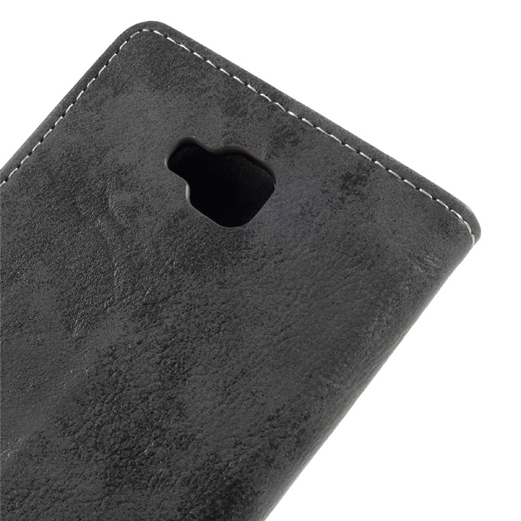 Vintage Style Wallet Leather Mobile Phone Case with Stand for Asus Zenfone 4 Selfie ZD553KL/ 4 Selfie ZB553KL/ 4 Selfie Lite ZB553KL - Grey-8