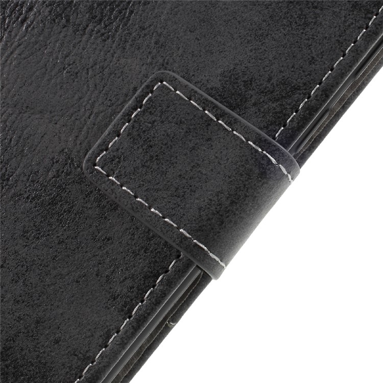 Vintage Style Wallet Leather Mobile Phone Case with Stand for Asus Zenfone 4 Selfie ZD553KL/ 4 Selfie ZB553KL/ 4 Selfie Lite ZB553KL - Grey-9
