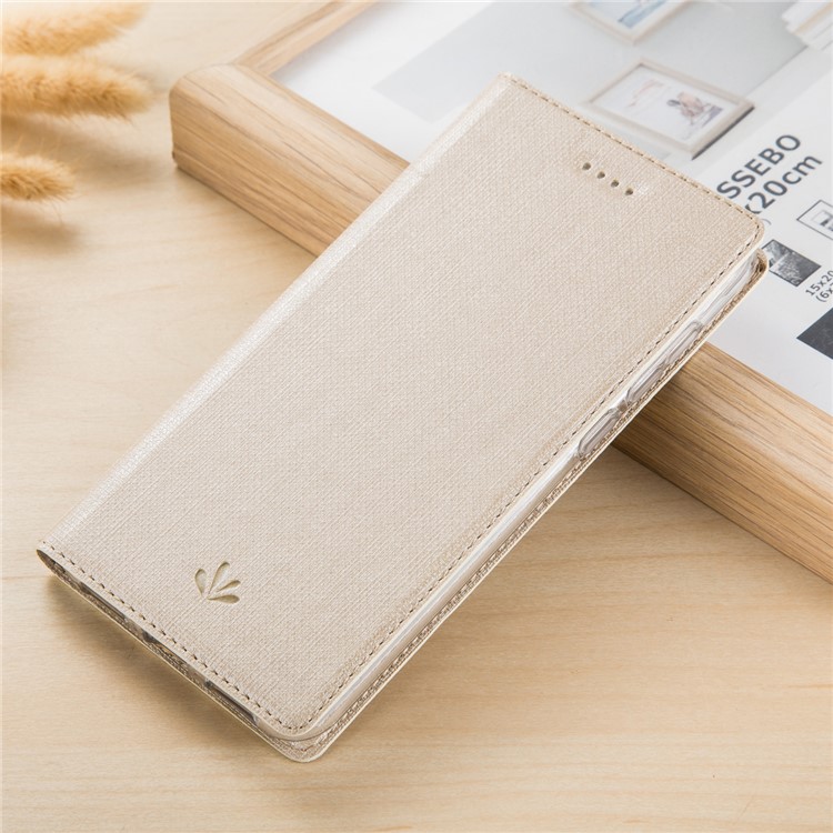 VILI DMX Flip Stand Leather Case with Card Slot for Asus Zenfone 4 Max ZC520KL - Beige-1