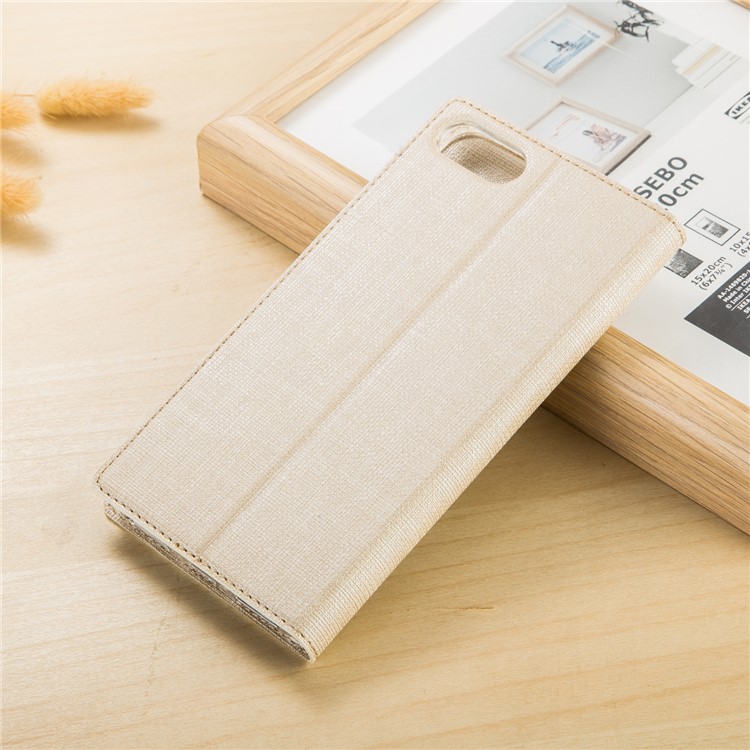 VILI DMX Flip Stand Leather Case with Card Slot for Asus Zenfone 4 Max ZC520KL - Beige-2