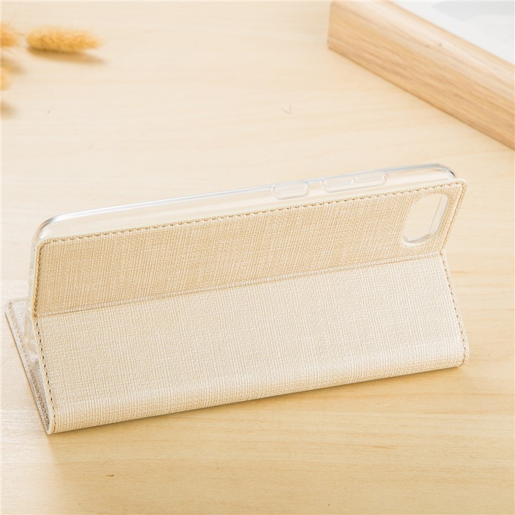 VILI DMX Flip Stand Leather Case with Card Slot for Asus Zenfone 4 Max ZC520KL - Beige-4