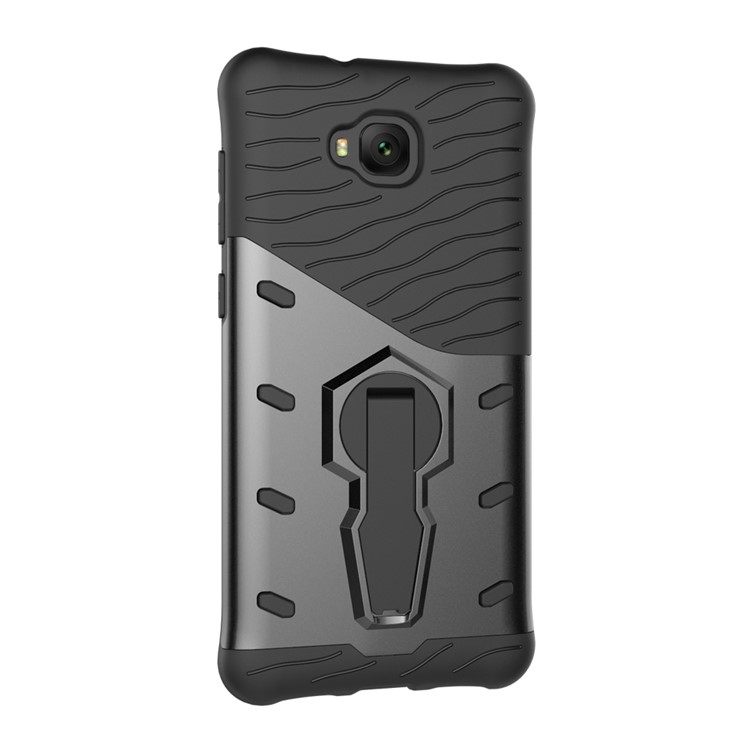 Soft TPU + Plastic Combo Detachable Phone Casing with 360-degree Rotary Kickstand for Asus Zenfone 4 Selfie ZD553KL - Grey-11