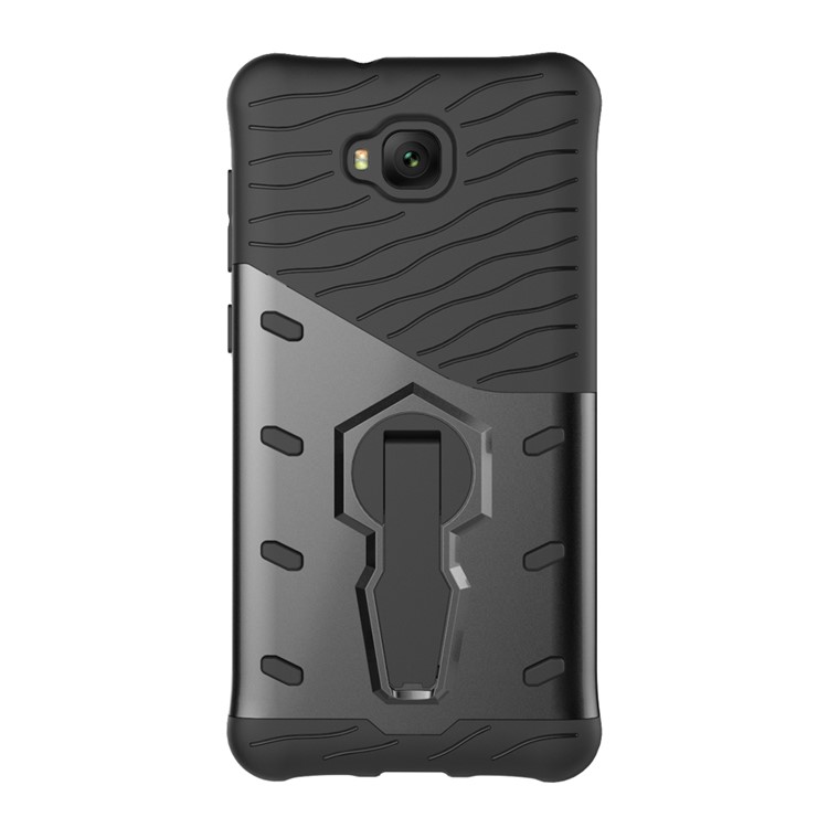 Soft TPU + Plastic Combo Detachable Phone Casing with 360-degree Rotary Kickstand for Asus Zenfone 4 Selfie ZD553KL - Grey-12