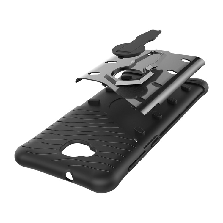 Soft TPU + Plastic Combo Detachable Phone Casing with 360-degree Rotary Kickstand for Asus Zenfone 4 Selfie ZD553KL - Grey-3