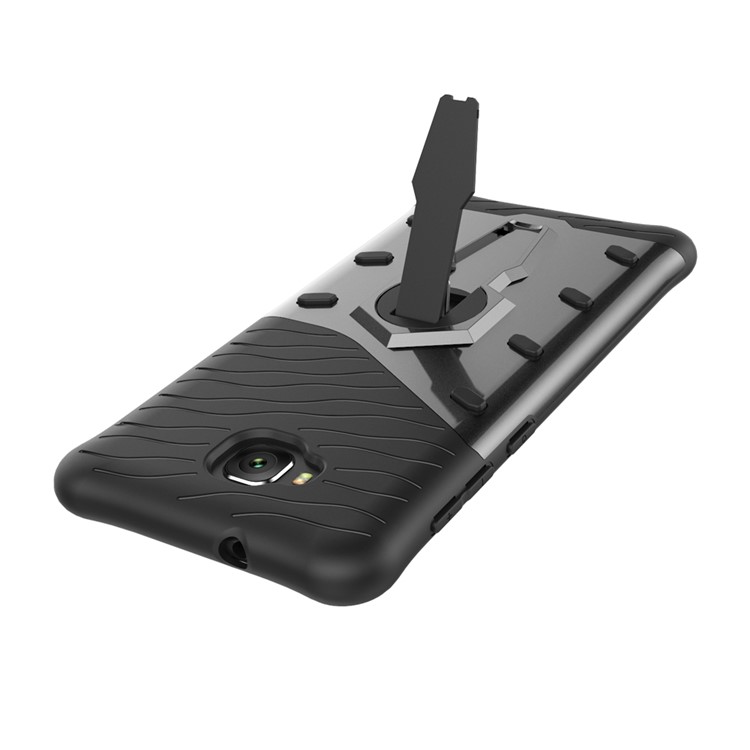 Soft TPU + Plastic Combo Detachable Phone Casing with 360-degree Rotary Kickstand for Asus Zenfone 4 Selfie ZD553KL - Grey-8