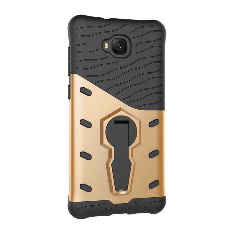 Soft TPU + Plastic Combo Detachable Back Casing with 360-degree Rotary Kickstand for Asus Zenfone 4 Selfie ZD553KL - Gold-11