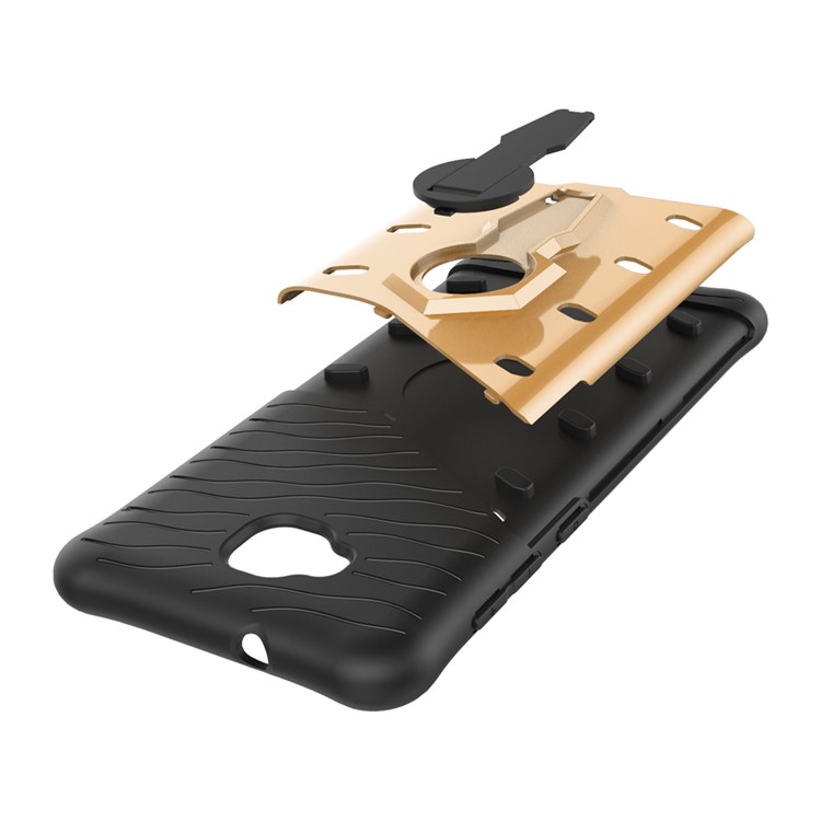 Soft TPU + Plastic Combo Detachable Back Casing with 360-degree Rotary Kickstand for Asus Zenfone 4 Selfie ZD553KL - Gold-3