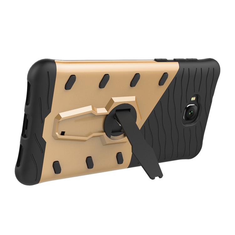 Soft TPU + Plastic Combo Detachable Back Casing with 360-degree Rotary Kickstand for Asus Zenfone 4 Selfie ZD553KL - Gold-5