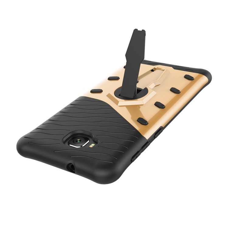 Soft TPU + Plastic Combo Detachable Back Casing with 360-degree Rotary Kickstand for Asus Zenfone 4 Selfie ZD553KL - Gold-8