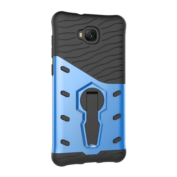 Soft TPU + Plastic Hybrid Detachable Mobile Phone Case with 360-degree Rotary Kickstand for Asus Zenfone 4 Selfie ZD553KL/ 4 Selfie ZB553KL/ 4 Selfie Lite ZB553KL - Blue-11