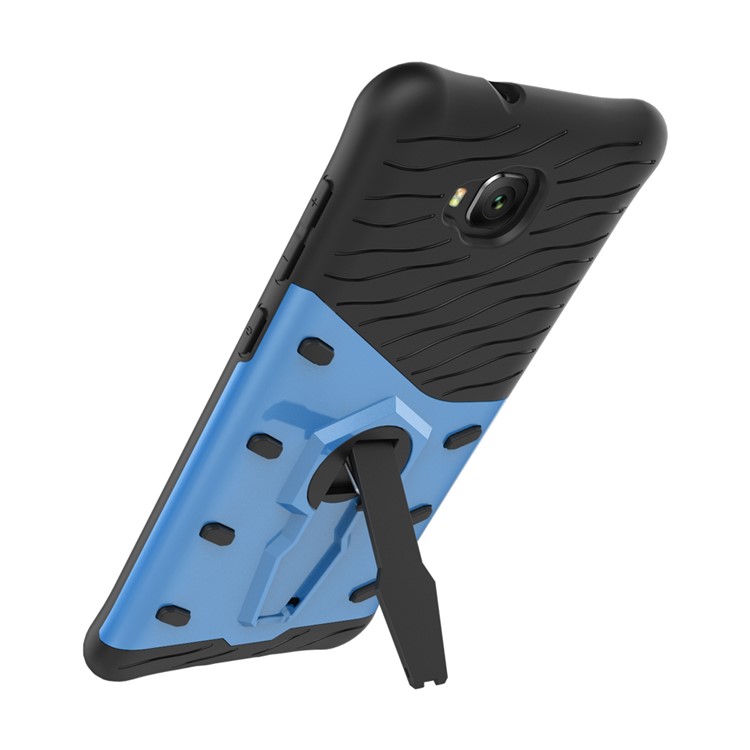 Soft TPU + Plastic Hybrid Detachable Mobile Phone Case with 360-degree Rotary Kickstand for Asus Zenfone 4 Selfie ZD553KL/ 4 Selfie ZB553KL/ 4 Selfie Lite ZB553KL - Blue-6
