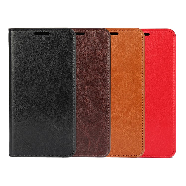 Crazy Horse Genuine Leather Wallet Case Cover for Asus Zenfone 3 ZE520KL - Black-6