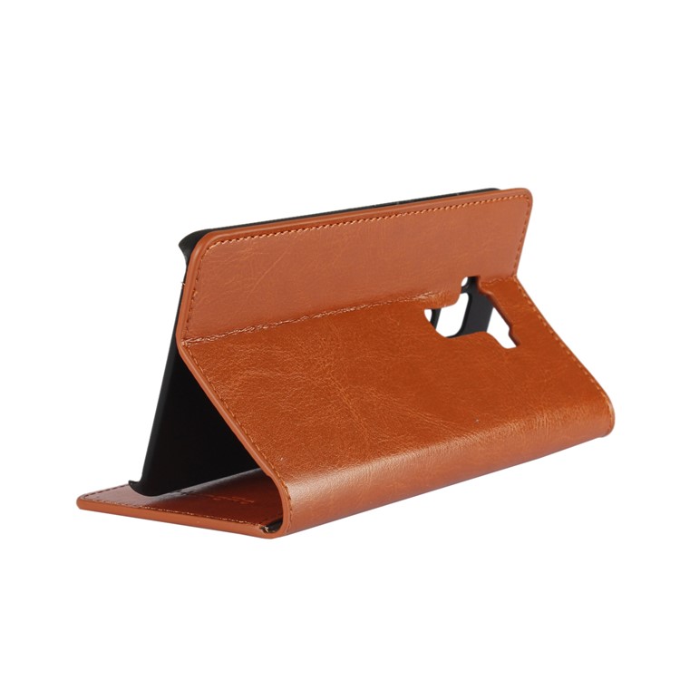 For Asus Zenfone 3 ZE520KL Crazy Horse Genuine Leather Wallet Protective Cover - Brown-2