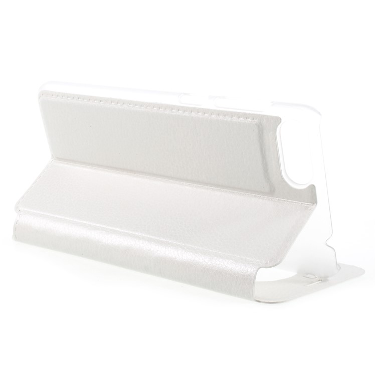 Folding Stand View Window Leather Phone Cover for Asus Zenfone 4 Max ZC520KL - White-5