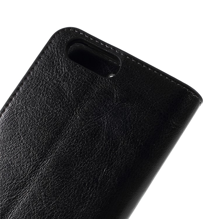 Crazy Horse Texture Wallet Stand Genuine Leather Case for Asus ZenFone 4 (ZE554KL) - Black-3