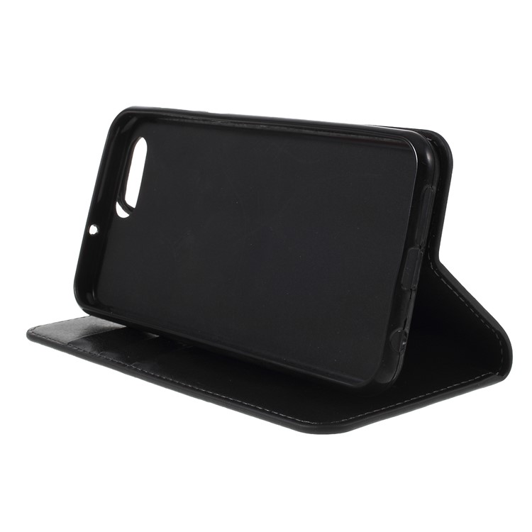 Crazy Horse Texture Wallet Stand Genuine Leather Case for Asus ZenFone 4 (ZE554KL) - Black-4
