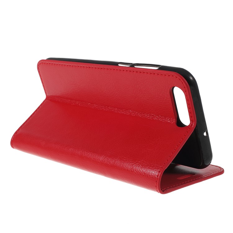 For Asus ZenFone 4 (ZE554KL) Crazy Horse Texture Wallet Genuine Leather Stand Cover with Card Slots - Red-3